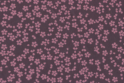 Scattered Blossoms: Assorted Orange Red & Pink Tones ~100gsm Printed Handmade Paper Set of 5 50x70cm each