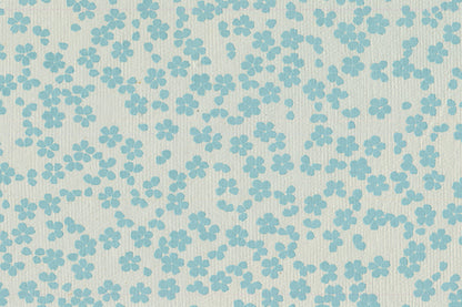 Scattered Blossoms: Assorted Blue Tones on Neutrals ~100gsm Printed Handmade Paper Set of 5 50x70cm each