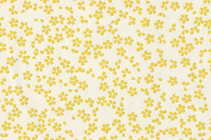 Scattered Blossoms: Assorted Colours on Neutrals ~100gsm Printed Handmade Paper Set of 5 50x70cm each