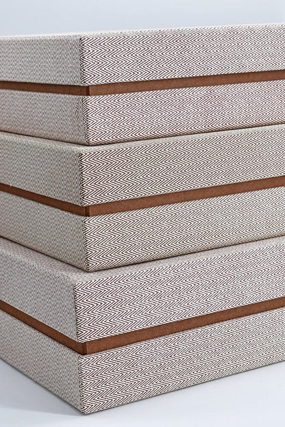 Chevron Texture Rectangular Inset Gift Box