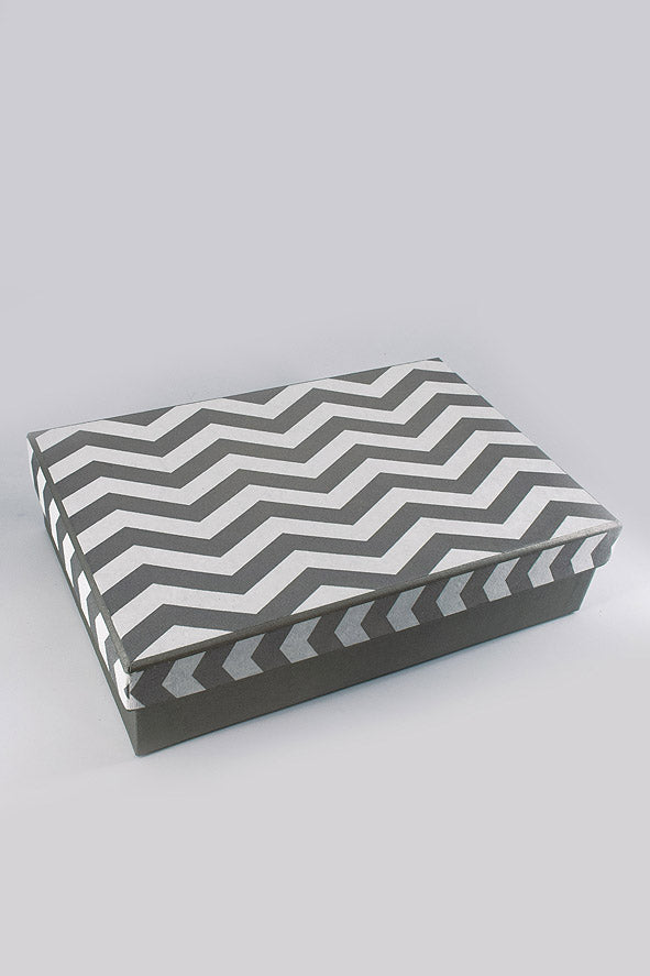 Thick Chevron Rectangular Handmade Paper Gift Box Online
