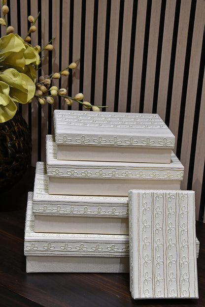 Straggly Lines & Stitched Floral Rectangular Box