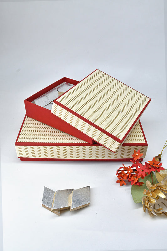 Gift Box for Mithai / Chocolates - Eyes print with Plain Paper Base