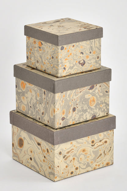 Marbling Print Handmade Paper Square Gift Box Online