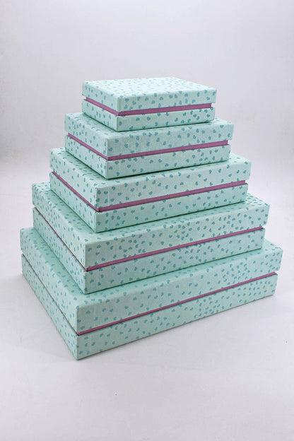 Hearts Scatter Rectangular Inset Box