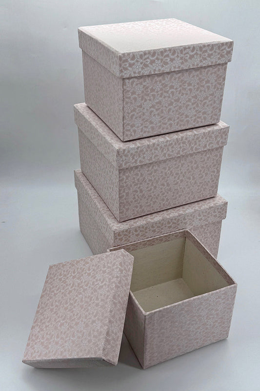 Lace Print Square Gift Box
