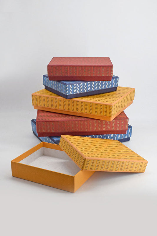 Mithai Boxes - Eyes & Stripes with Plain Paper Base