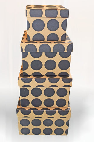 Large Dots Square Printed Handmade Paper Gift Box Online