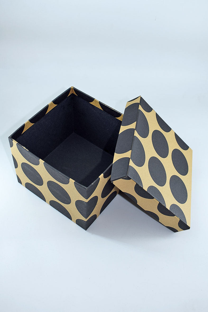 Large Dots Square Printed Handmade Paper Gift Box Online