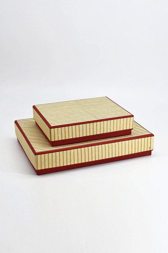 Mithai Boxes - Multi Stripes with Plain Paper Base