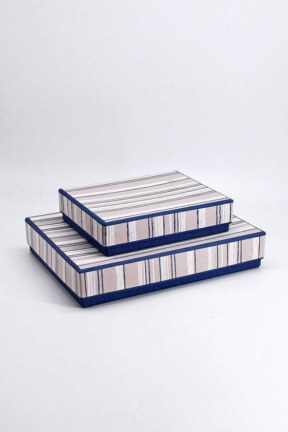Mithai Boxes - Stripes Print with Plain Paper Base