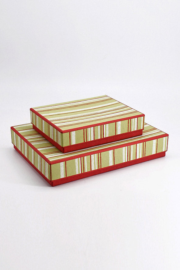Mithai Boxes - Stripes Print with Plain Paper Base