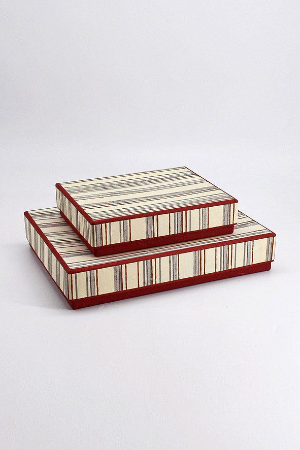 Mithai Boxes - Stripes Print with Plain Paper Base