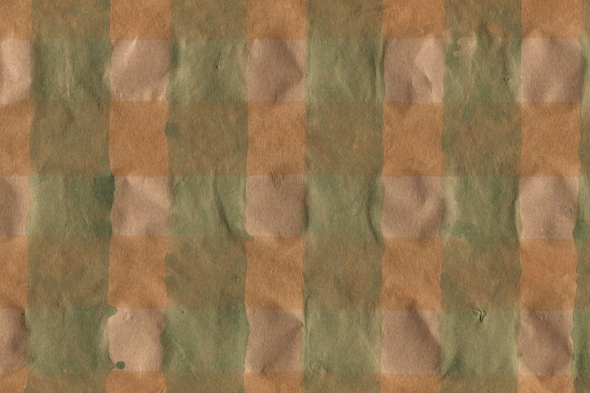 Awning Checks Print Cotton Rag Handmade Paper