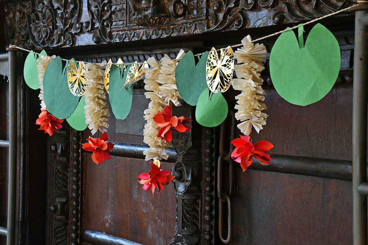 Vermilion - Lotus Vandanwar with Mewa Pouch & Diya