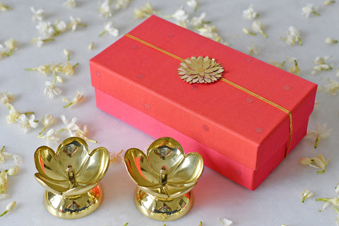 Hamper 7 - Champa Semi Circle Diya Gift Box with Topper