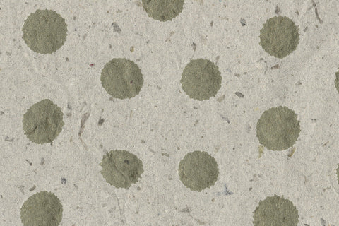 Green On Grey With Flecks Ink Blots Printed Handmade Paper Online