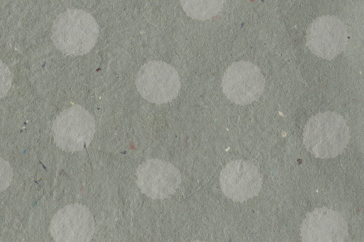 Ink Blots: Moss Gray on Green Shadow Flecks Handmade Paper ~115gsm Set of 5 50X70cm each