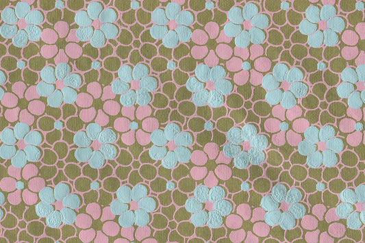 Flower Block Print Cotton Rag Handmade Paper
