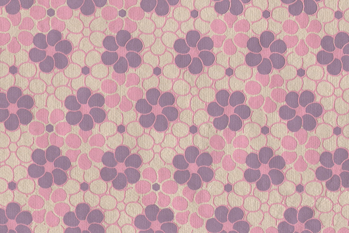Flower Block Print Cotton Rag Handmade Paper