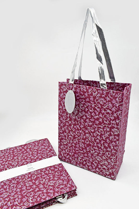 Deconstructed Vines Red Gift Bags, Set of 4