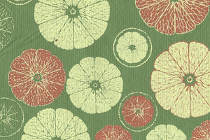 Citrus Sections: Lime Green on Brillant Green Handmade Paper ~100gsm Set of 5 50X70cm each