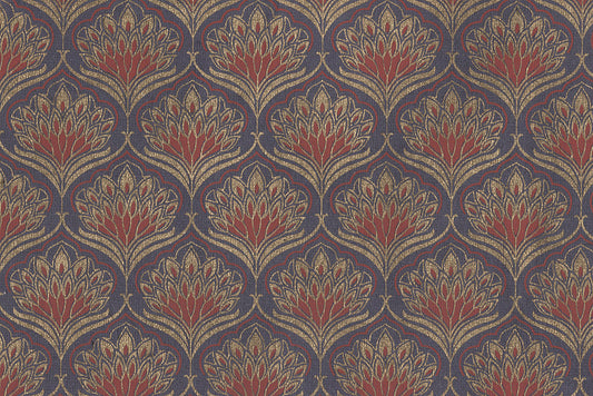 Flower Grid: Gold & Red on Black Purple Handmade Paper ~100gsm Set of 5 50X70cm each
