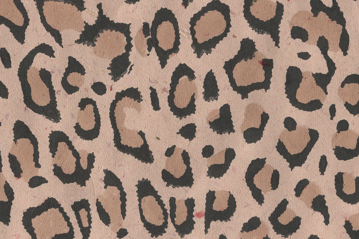 Leopard Skin Pattern Cotton Rag Handmade Paper