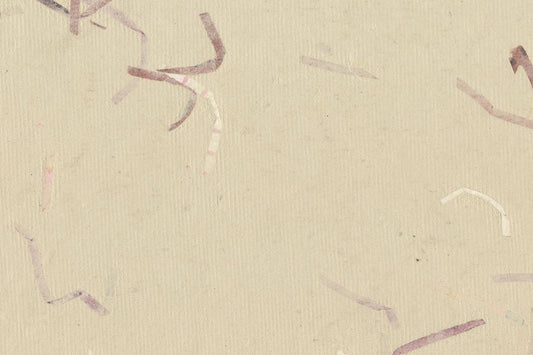 Light Beige with Pink Mixed Strips Handmade Paper ~115gsm Set of 5 56x76cm each