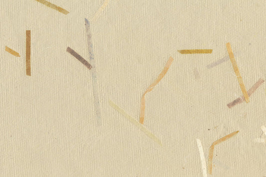 Beige with Yellow Mixed Strips Handmade Paper