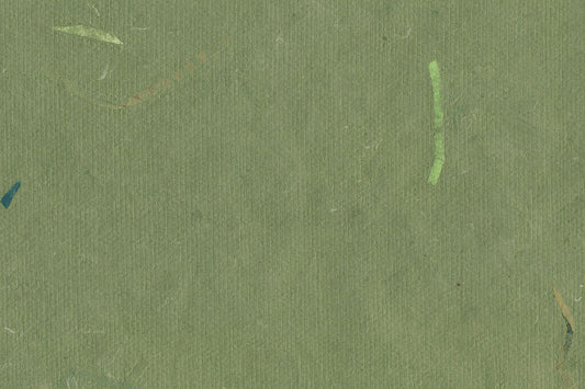 Green with Green & Mixed Strips Handmade Paper