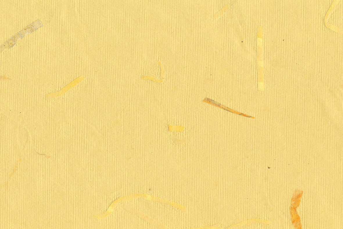 Yellow with Yellow Mixed Strips Handmade Paper