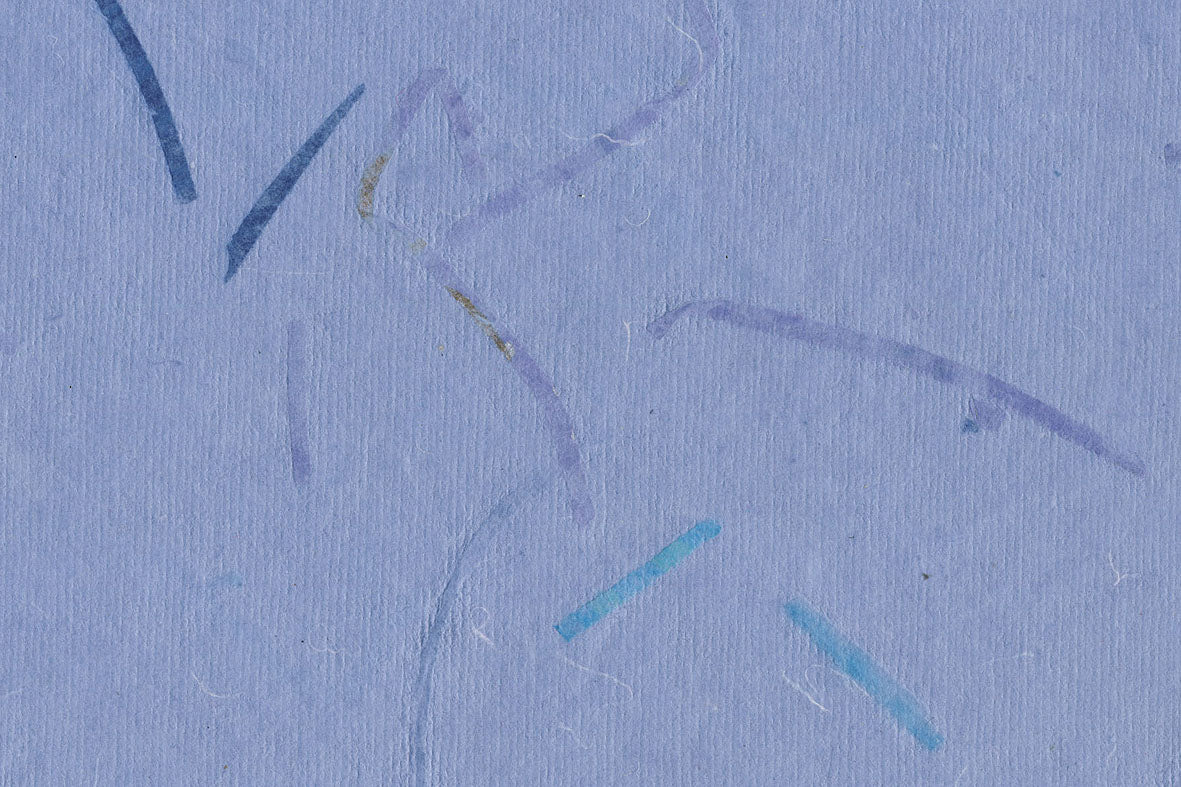 Blue with Blue Mixed Strips Handmade Paper
