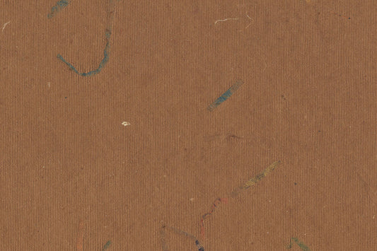 Terracotta with Khaki Green Mixed Strips Handmade Paper