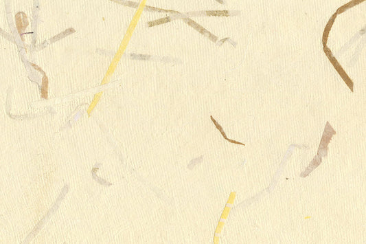 Cream with Naturals Yellow Mixed Strips Handmade Paper