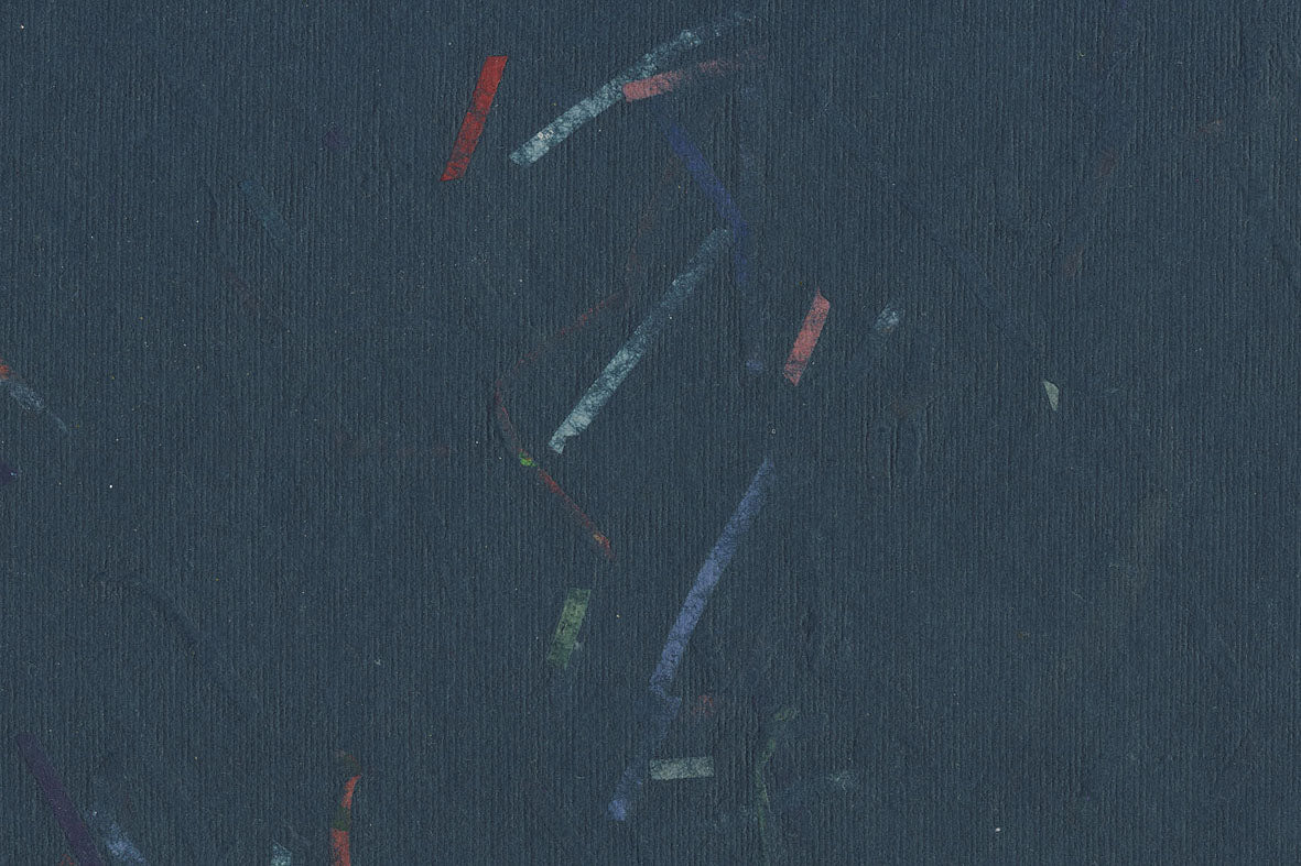 Blue Green with Gray Blue Black Mixed Strips Handmade Paper