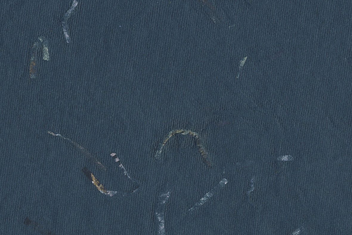 Dark Blue Green with Blue, Red & Green Mixed Strips Handmade Paper ~115gsm Set of 5 56x76cm each