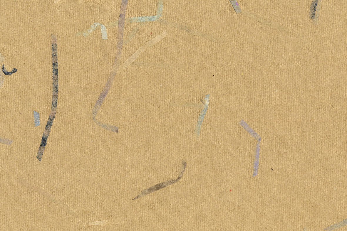 Yellow with Gray Red Black Mixed Strips Handmade Paper