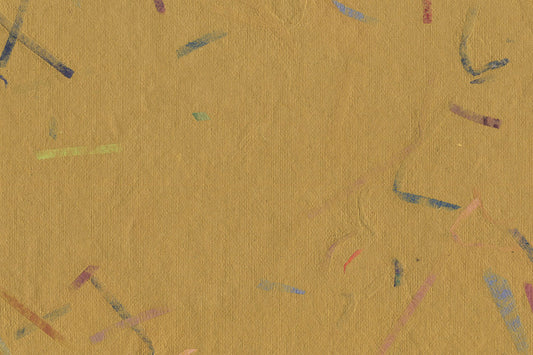 Yellow with Blue Red Green Mixed Strips Handmade Paper