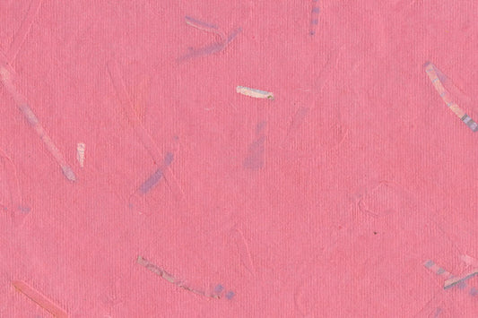 Vichy Pink with Brown Blue & Natural Mixed Strips Handmade Paper ~95gsm Set of 5 56x76cm each
