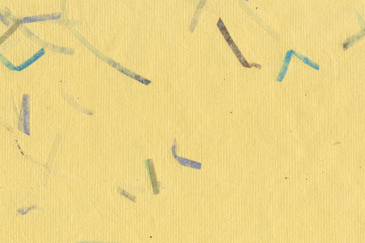 Yellow with Green Phirozi Naturals Mixed Strips Handmade Paper