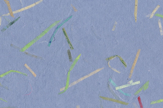 Blue with Green Naturals Mixed Strips Handmade Paper