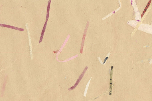 Linen with Jute Reds Mixed Strips Handmade Paper