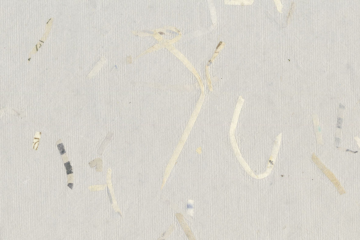 Gray with Whites Naturals Mixed Strips Handmade Paper