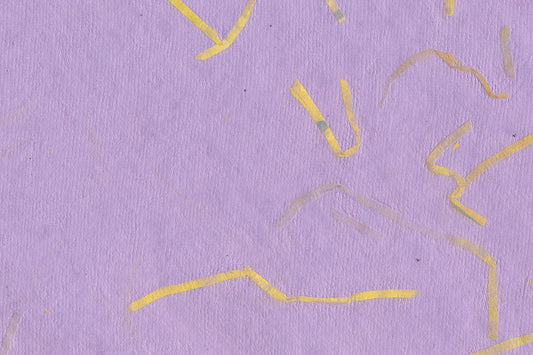 Lilac with Yellow Mixed Strips Handmade Paper