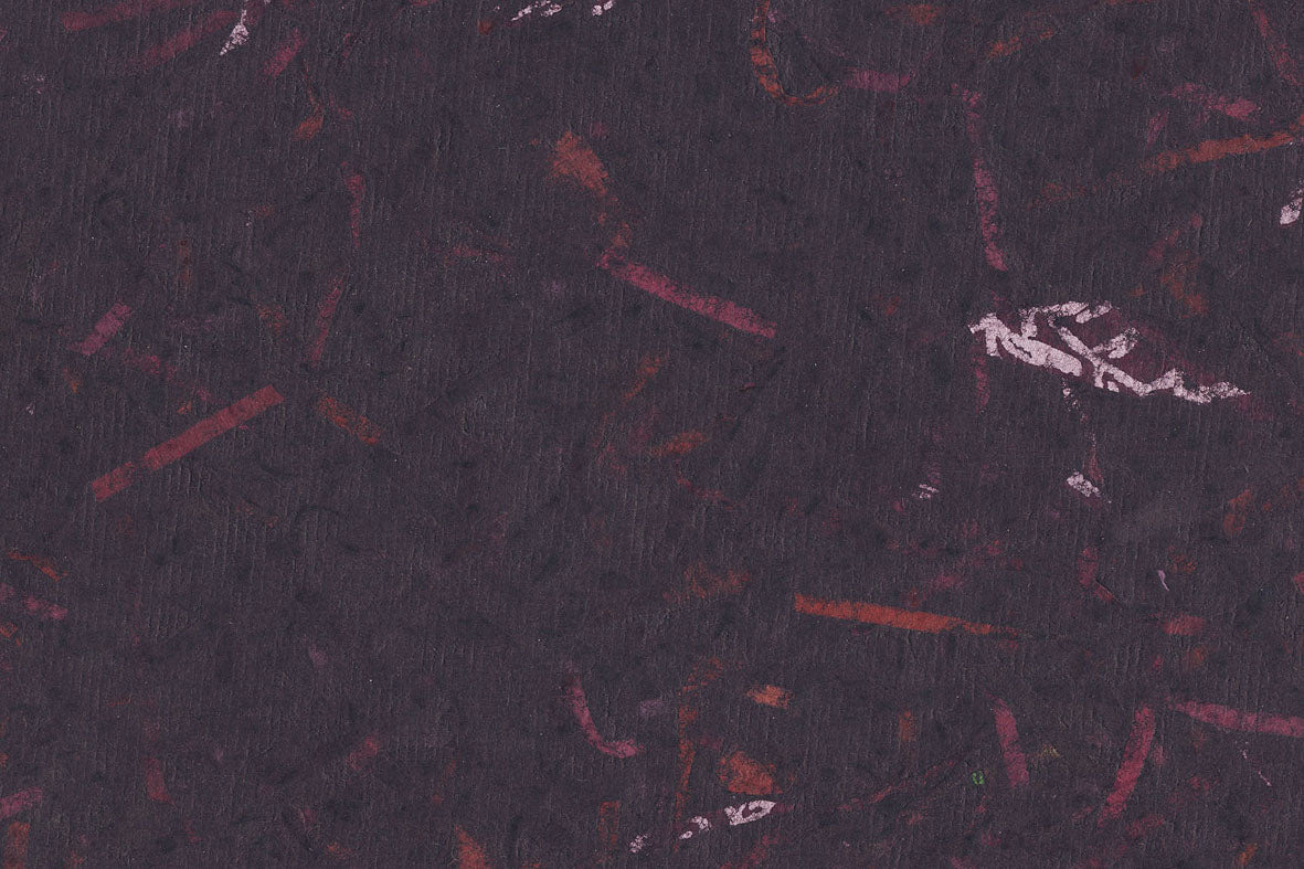 Brown with Pink Mixed Strips Handmade Paper