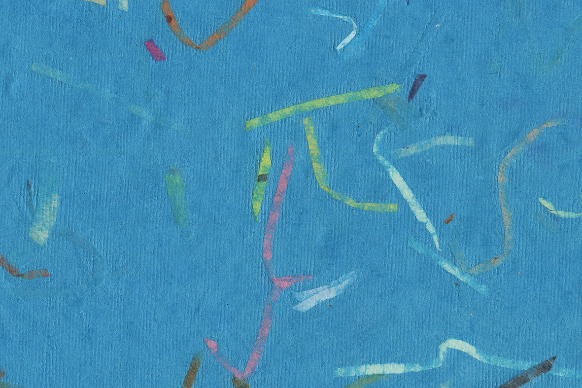 Phirozi with Mixed Strips Handmade Paper