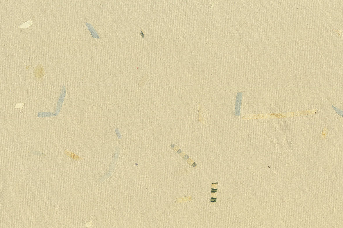 Beige with Green Mixed Chips Handmade Paper