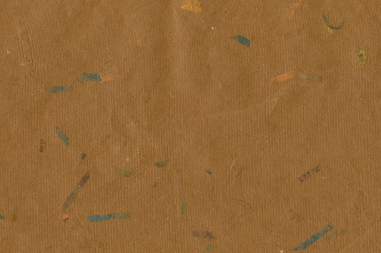 Brown with Khaki Green Mixed Chips Handmade Paper
