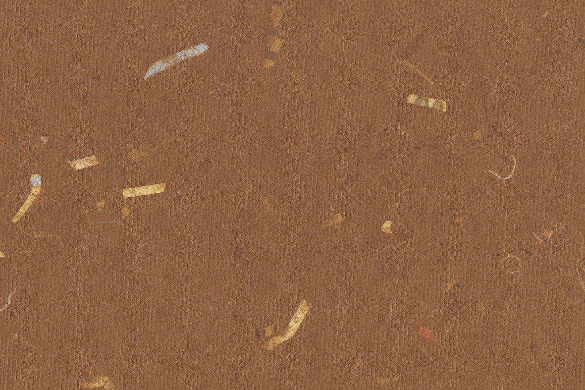 Brown with Khaki Rust Mixed Chips Handmade Paper